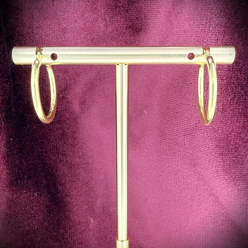 9ct Yellow Gold Classic Hoop Earrings - 15mm