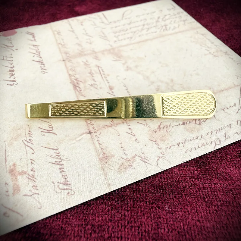Vintage 9ct Gold Tie Slide