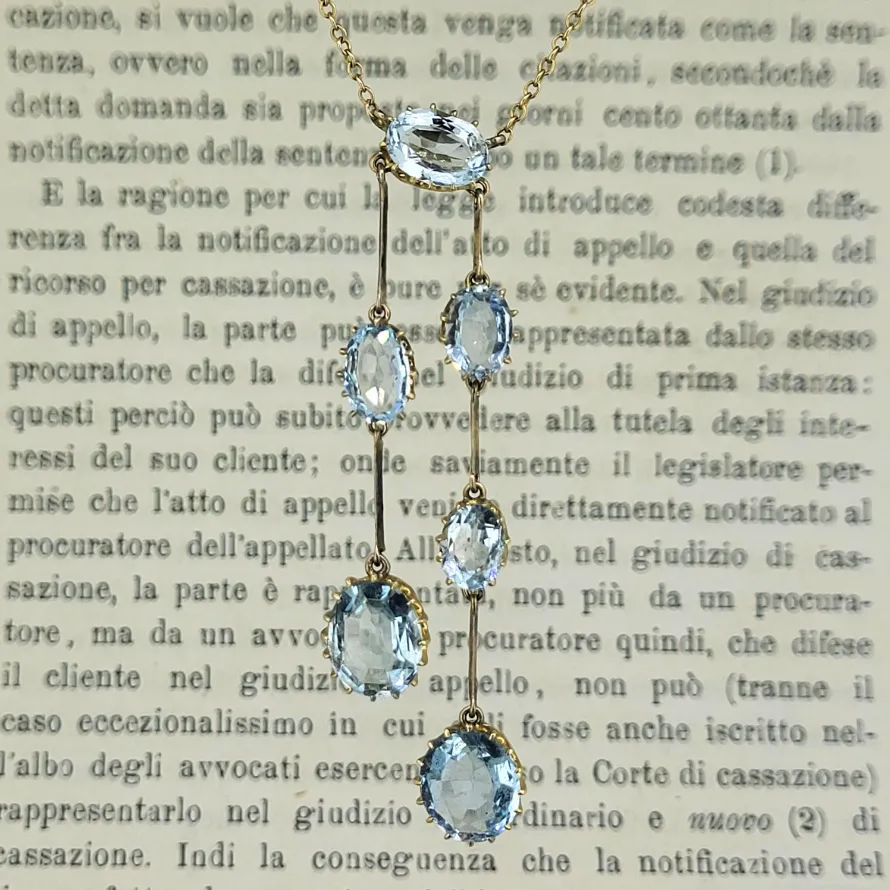 15ct Aquamarine Negligee Necklace — image 2