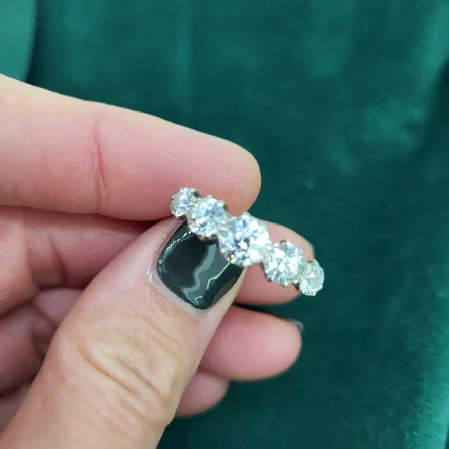 18ct Old European Cut Diamond Five Stone Ring weighing 2.65cts — image 4