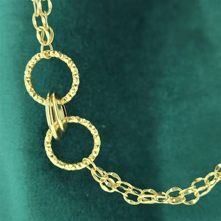 Fancy Link 18ct Gold Necklace — image 3