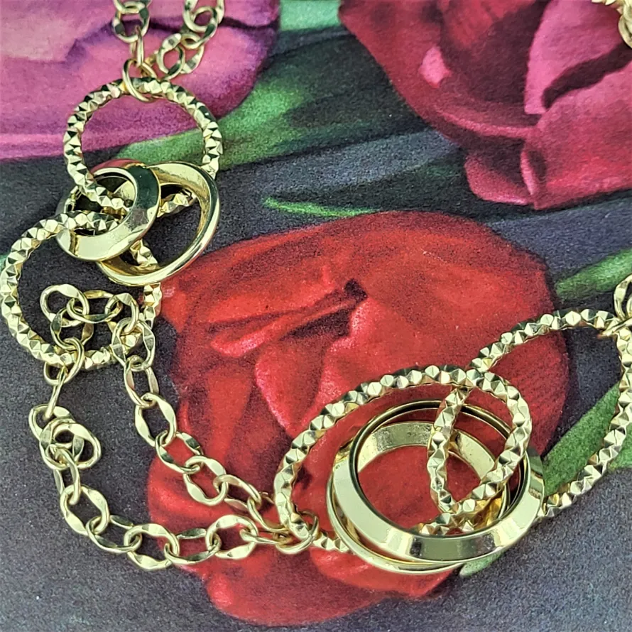 Fancy Link 18ct Gold Necklace — image 4