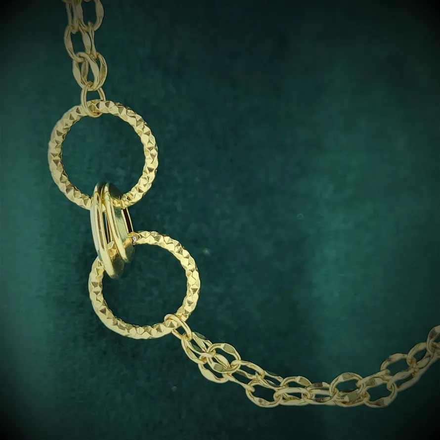 Fancy Link 18ct Gold Necklace