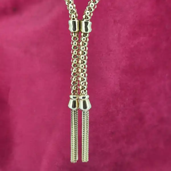 9ct Yellow Gold Italian Tassel necklace — image 2