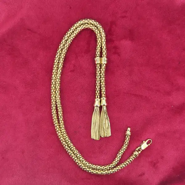 9ct Yellow Gold Italian Tassel necklace — image 3