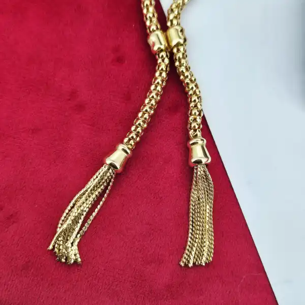 9ct Yellow Gold Italian Tassel necklace — image 4