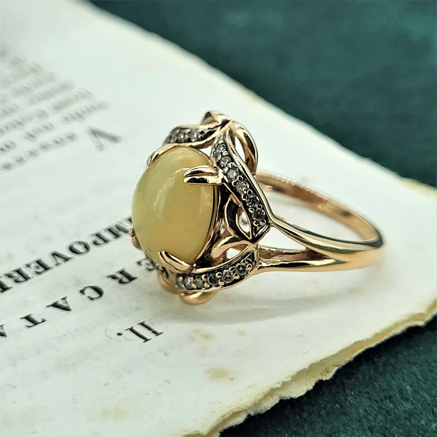 14ct Fancy Le Vian Rose Gold Opal Ring  — image 4