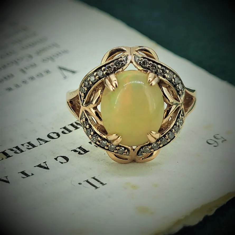 14ct Fancy Le Vian Rose Gold Opal Ring