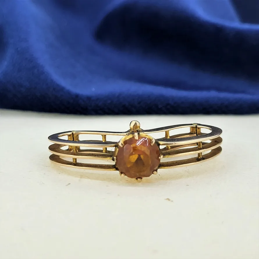 Antique 9ct Gold Scarf Clip — image 5