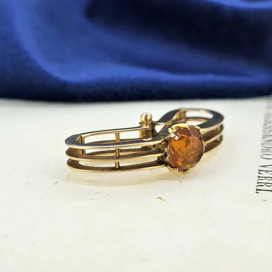 Antique 9ct Gold Scarf Clip — image 6