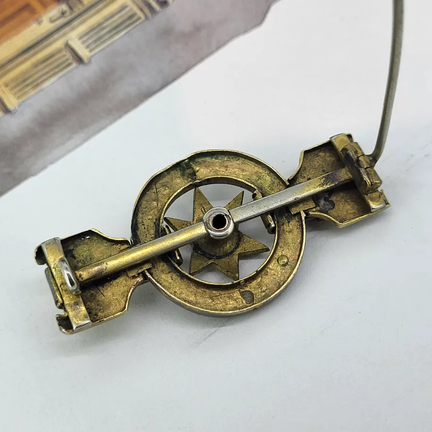 Victorian Diamond and Seed Pearl Enamelled Brooch — image 6
