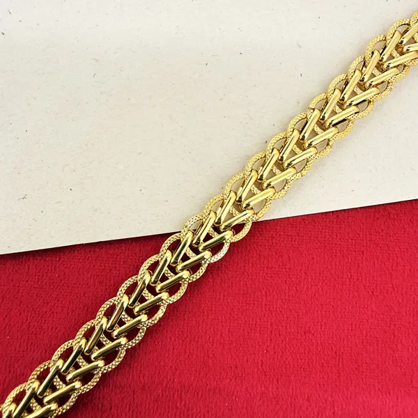 9ct Yellow Gold Fancy Italian Bracelet  — image 4
