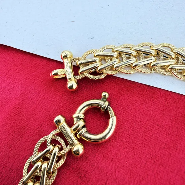 9ct Yellow Gold Fancy Italian Bracelet  — image 6