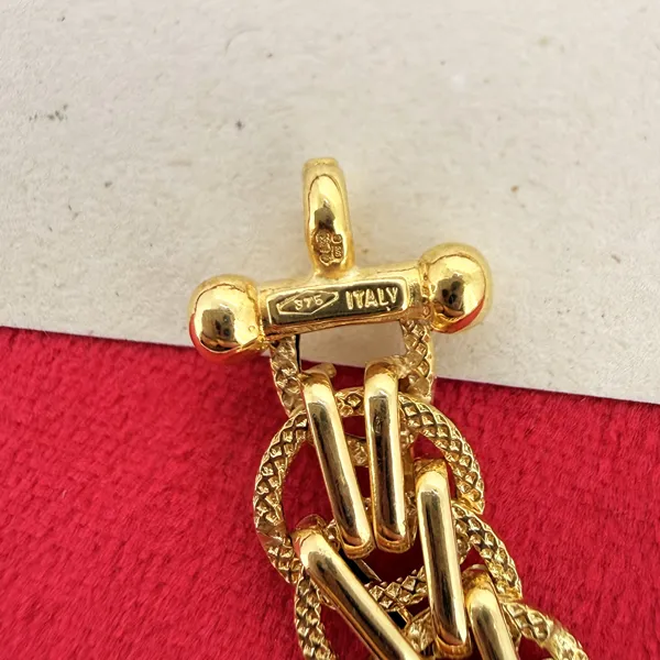 9ct Yellow Gold Fancy Italian Bracelet  — image 7