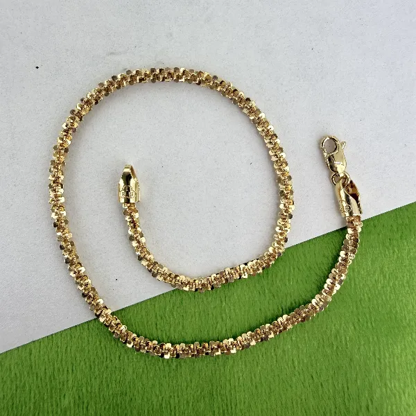 9ct Yellow Gold Tinsel Link Bracelet — image 2