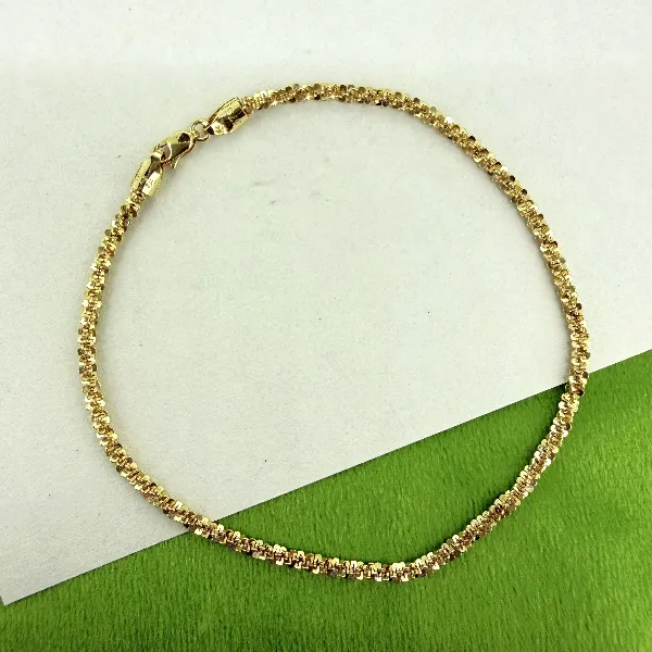 9ct Yellow Gold Tinsel Link Bracelet — image 3