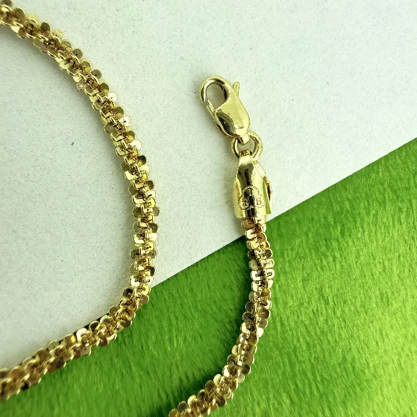 9ct Yellow Gold Tinsel Link Bracelet — image 5