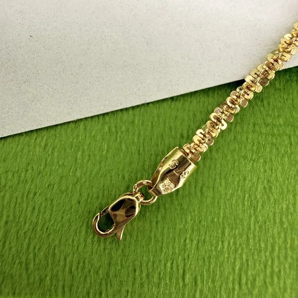 9ct Yellow Gold Tinsel Link Bracelet — image 6