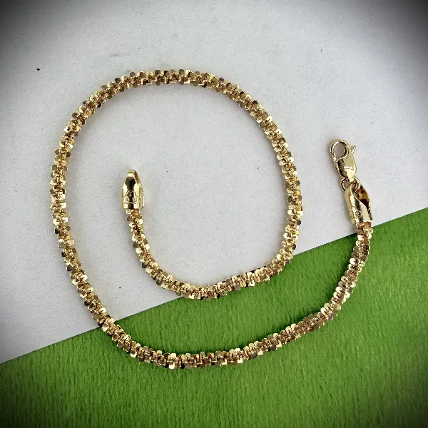 9ct Yellow Gold Tinsel Link Bracelet
