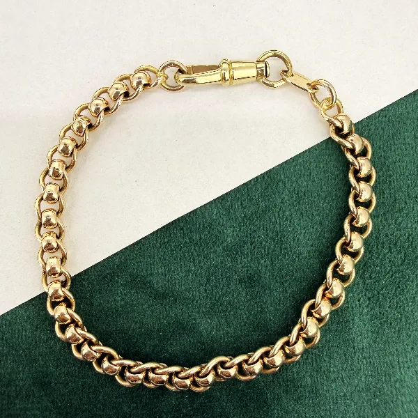 Antique 9ct Gold Rollerball Bracelet with Swivel — image 3