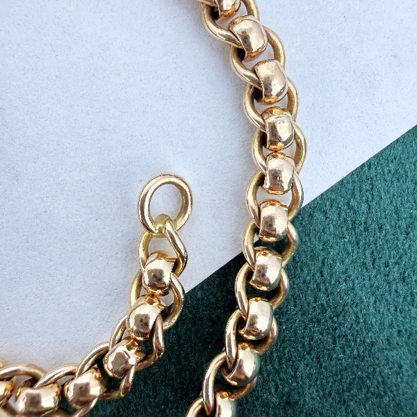 Antique 9ct Gold Rollerball Bracelet with Swivel — image 4