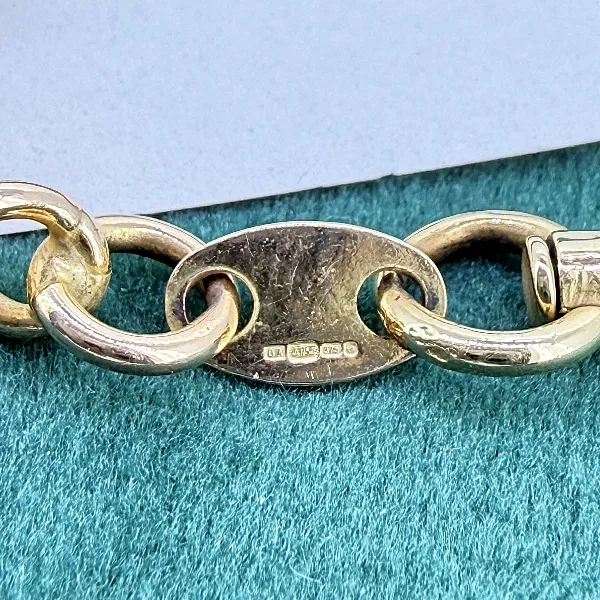 Antique 9ct Gold Rollerball Bracelet with Swivel — image 6