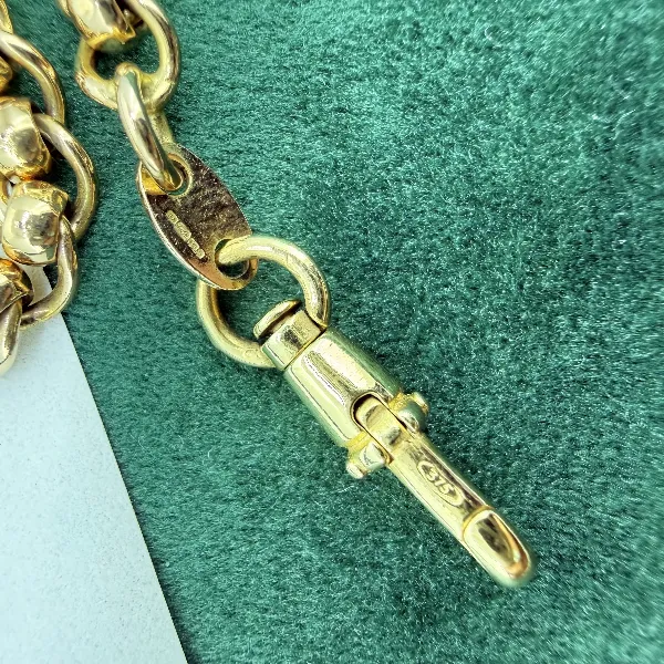 Antique 9ct Gold Rollerball Bracelet with Swivel — image 7