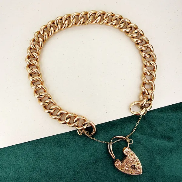Antique 15ct Yellow Gold Charm Bracelet, Birmingham 1901 — image 3