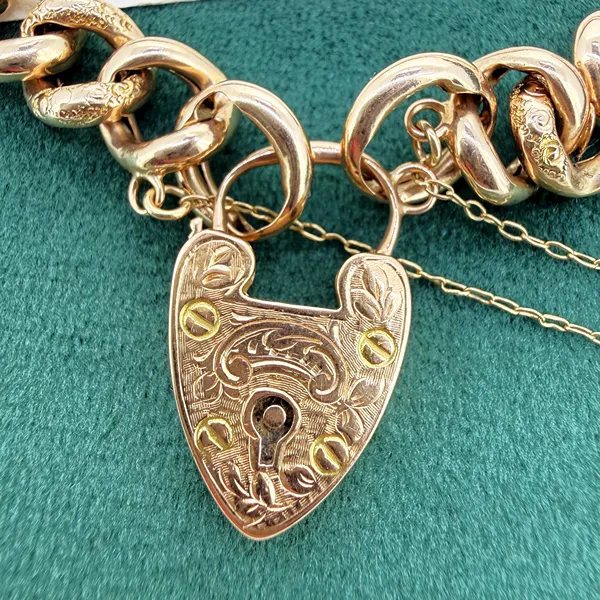 Antique 15ct Yellow Gold Charm Bracelet, Birmingham 1901 — image 4