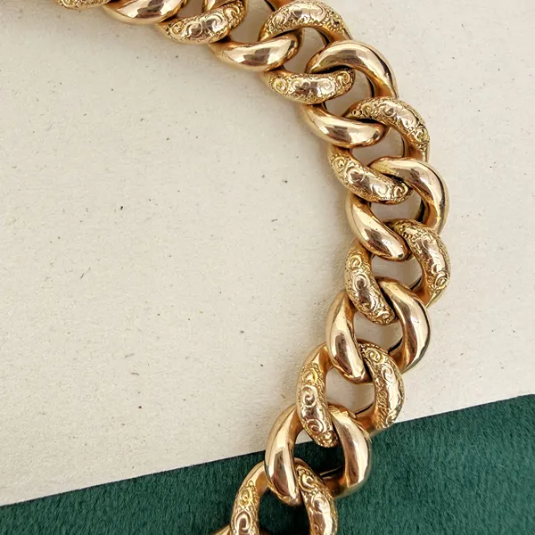 Antique 15ct Yellow Gold Charm Bracelet, Birmingham 1901 — image 7
