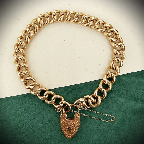 Antique 15ct Yellow Gold Charm Bracelet, Birmingham 1901