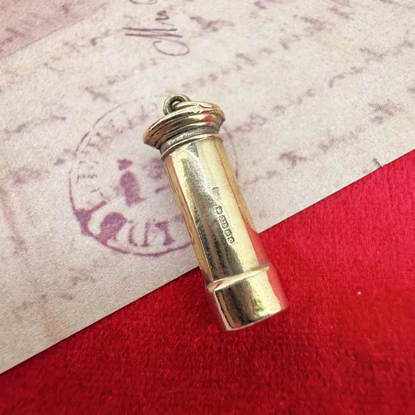 9ct Yellow Gold Post Box Charm, Birmingham 1978 — image 8