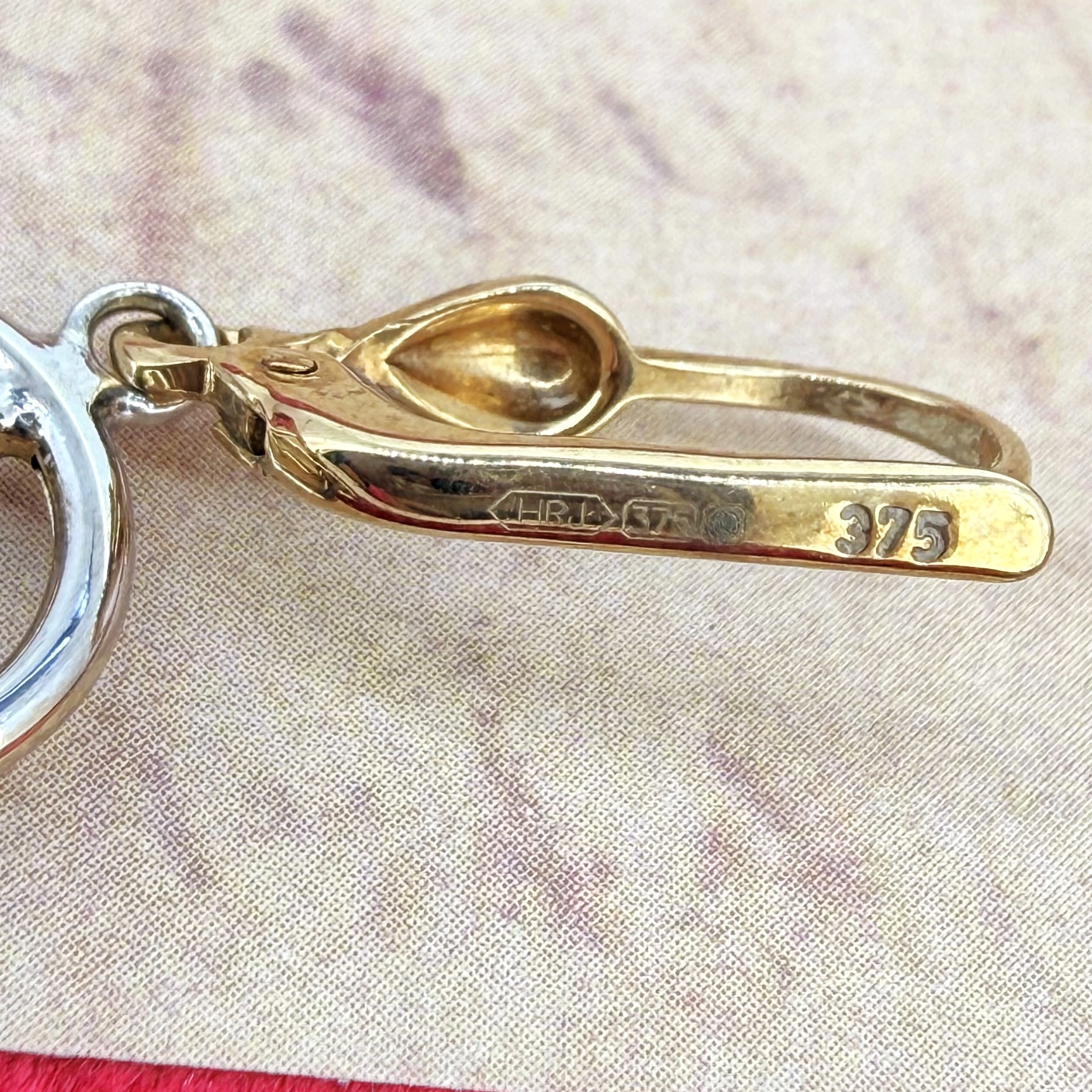 9ct Two-Tone Open Heart Drop Earrings — image 7