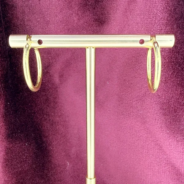 9ct Yellow Gold Classic Hoop Earrings - 15mm — image 2