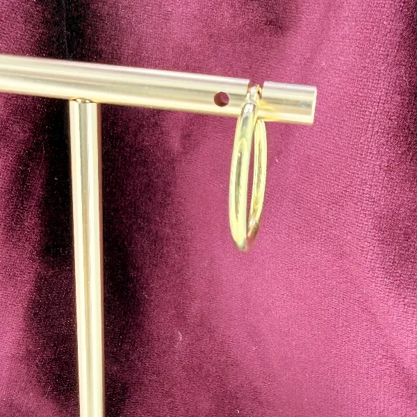 9ct Yellow Gold Classic Hoop Earrings - 15mm — image 4