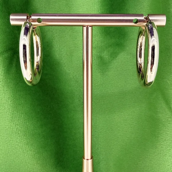 9ct Yellow Gold Classic Hoop Earrings - 19mm — image 2