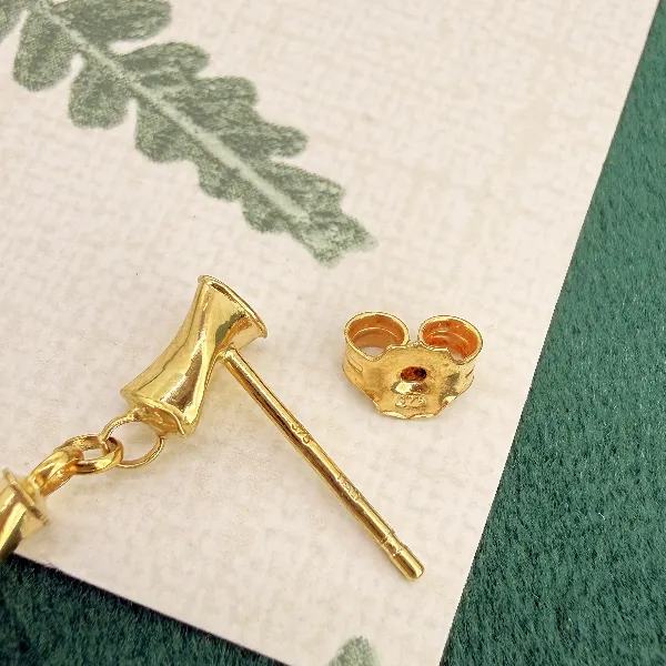 9ct Yellow Gold Italian Twisted Drop Earrings — image 6
