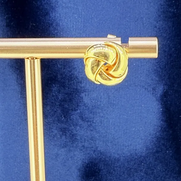 9ct Yellow Gold Knot Stud Earrings - 10mm — image 4