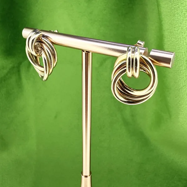 9ct Yellow Gold Open Knot Stud Earrings — image 3