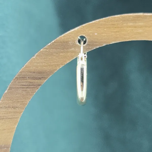 9ct Yellow Gold Polished Hoop Earrings - 13mm — image 4