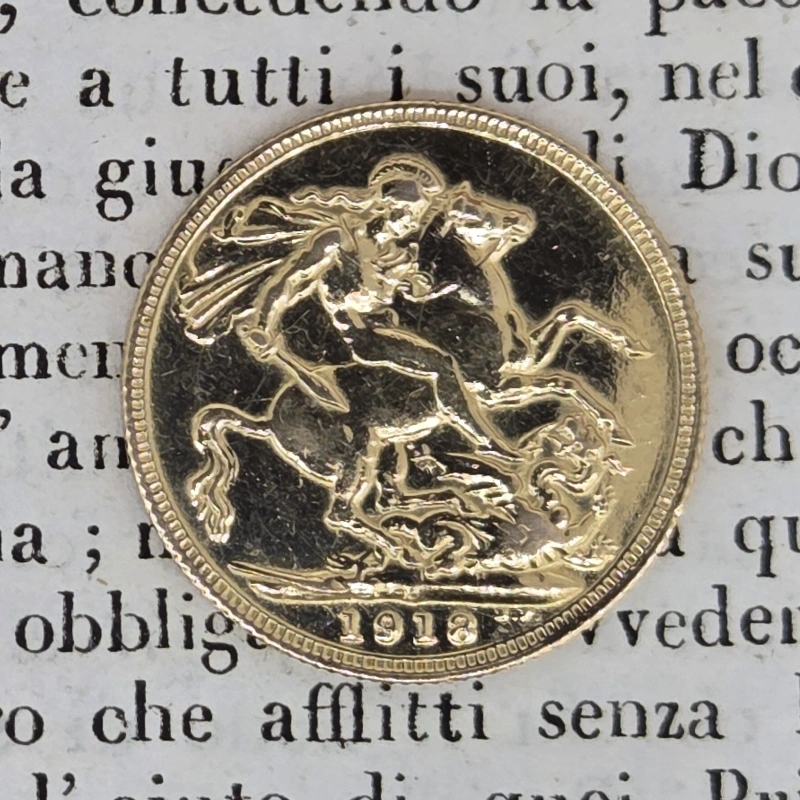 1918 George V Sovereign — image 3