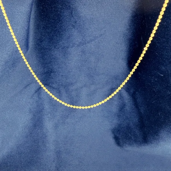 18ct Yellow Gold Faceted Ball Chain Necklace — image 2