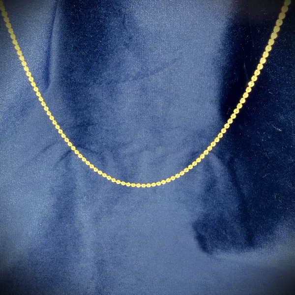 18ct Yellow Gold Faceted Ball Chain Necklace