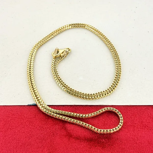 18ct Yellow Gold Franco Chain Necklace — image 4