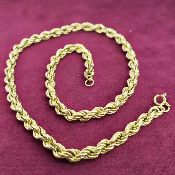 9ct Yellow Gold Rope Chain — image 3