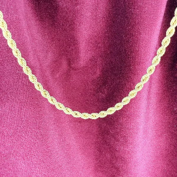 9ct Yellow Gold Hollow Rope Chain — image 2