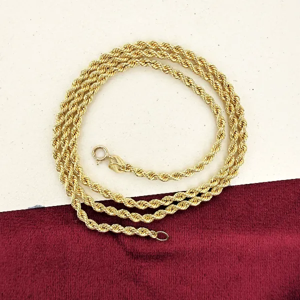 9ct Yellow Gold Hollow Rope Chain — image 3