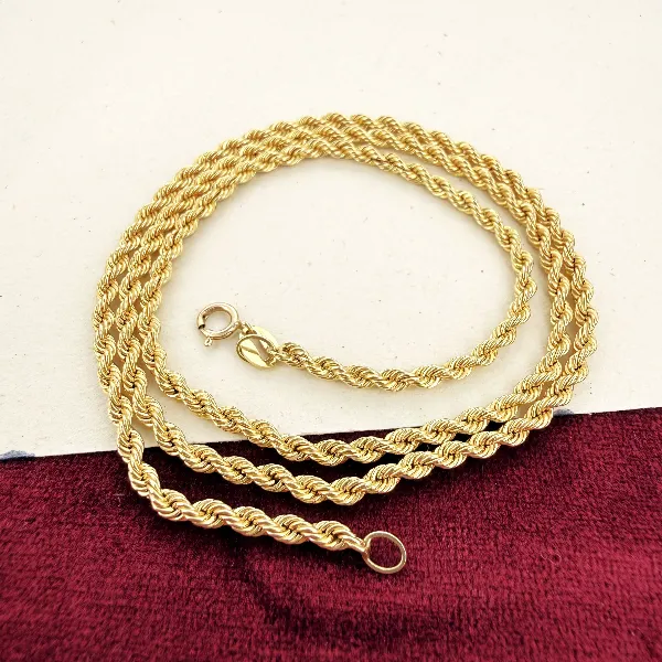 9ct Yellow Gold Hollow Rope Chain — image 4