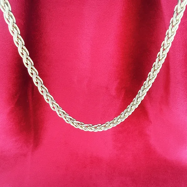 9ct Yellow Gold Spiga (Wheat) Link Chain Necklace — image 2