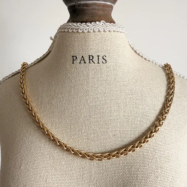 9ct Yellow Gold Spiga (Wheat) Link Chain Necklace — image 8
